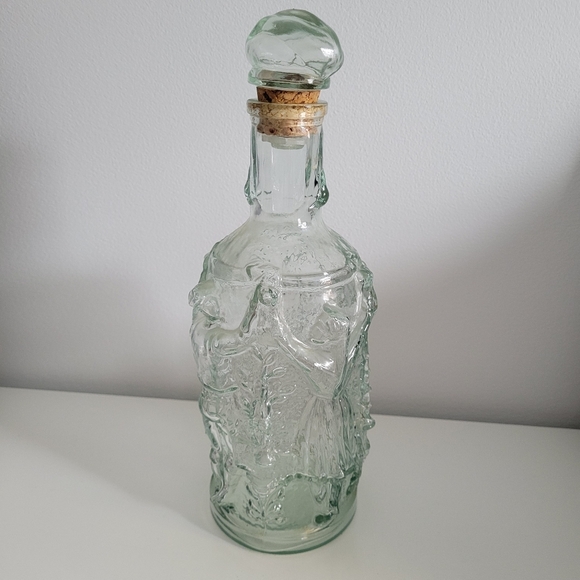 The Glass Of Spain KNOBLER - Vintage Decanter Spain Green with dancers - Picture 1 of 5
